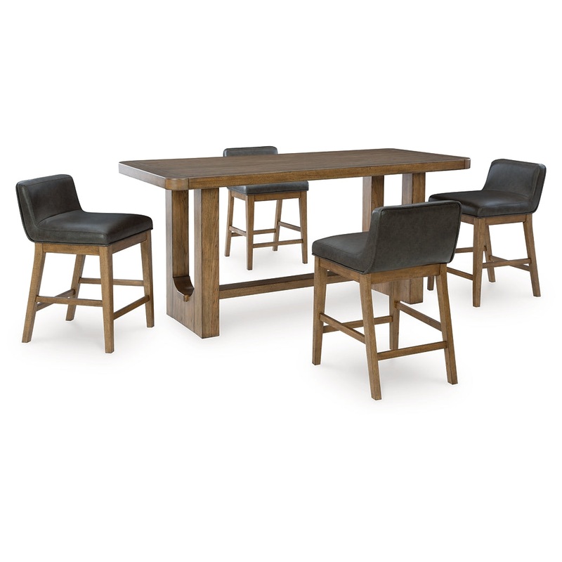 Cabalynn Counter Height Dining Table and 4 Barstools