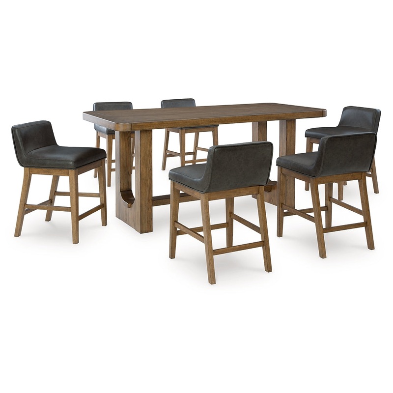 Cabalynn Counter Height Dining Table and 6 Barstools