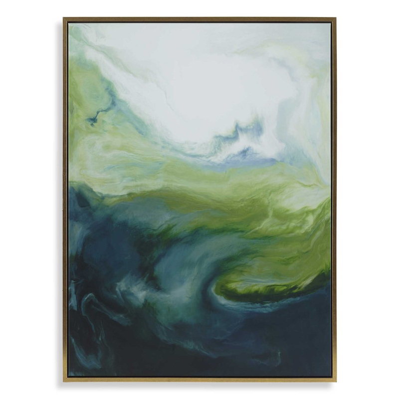 Serene Green – Framed Abstract Art