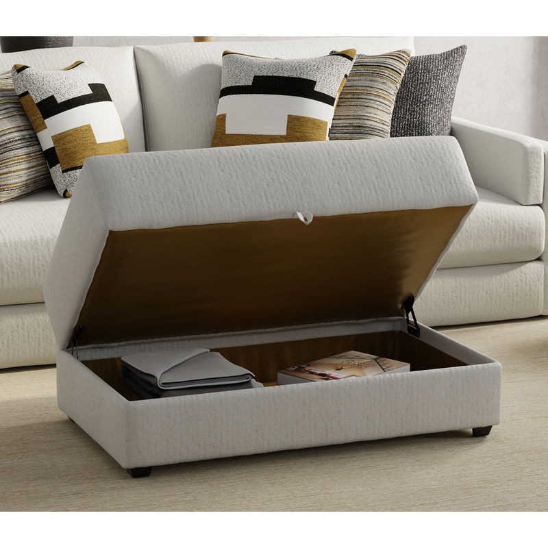 Trevor – Storage Ottoman|Chalk|Nickel