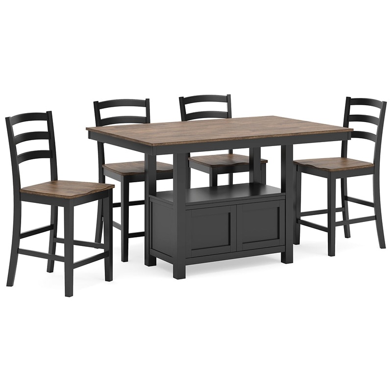 Wildenauer Counter Height Dining Table and 4 Barstools