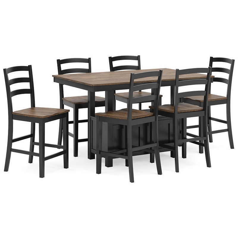 Wildenauer Counter Height Dining Table and 6 Barstools