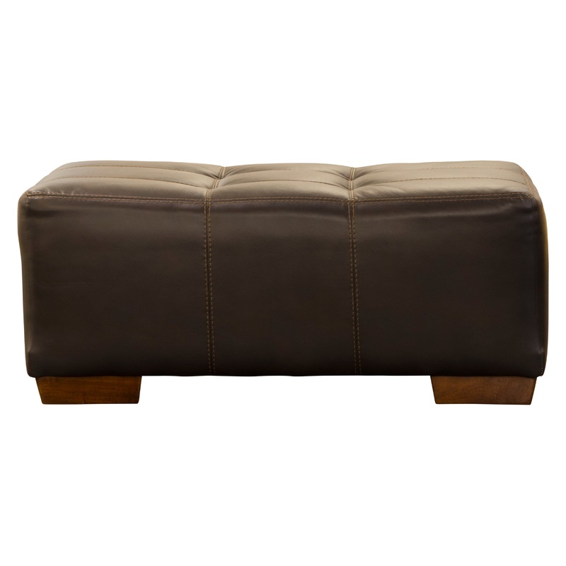 Hudson – Ottoman|Chocolate|Steel