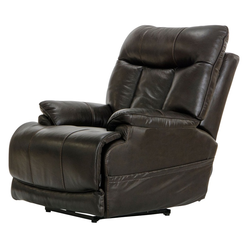 Naples – Power Lay Flat Recliner With Extended Ottoman – Chocolate
