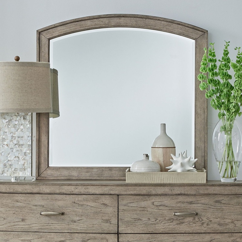 Avalon – Arched Mirror – Burnished Beige