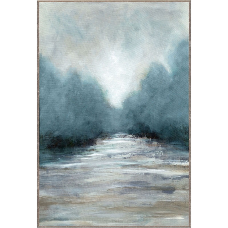 Crisp Morning – Canvas Art|Blue|Champagne|40″W x 2″D x 60″H|30″W x 2″D x 40″H