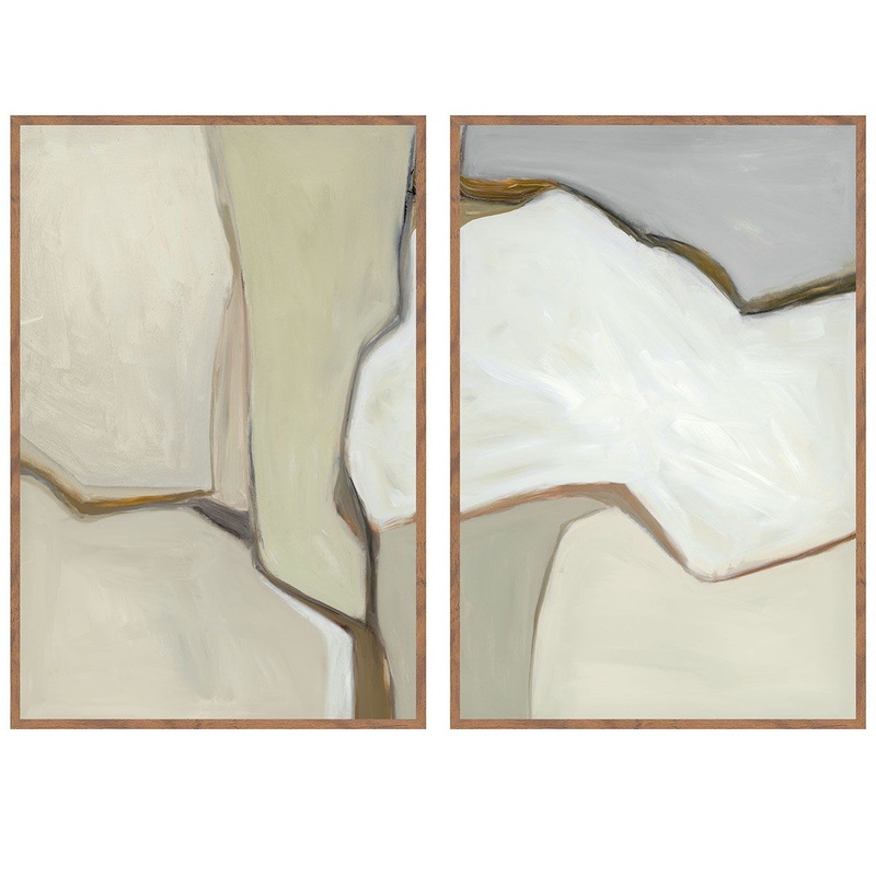 Dried – Painting 60′ x 40′ By Buddy Whitlock (Set of 2) – Walnut