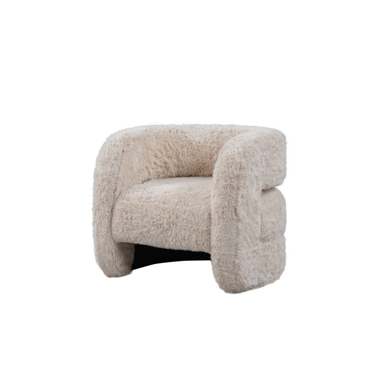 Teddy – Plush Accent Chair|Beige|Granite