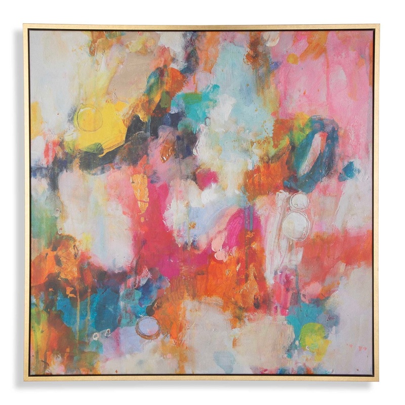 A Colorful Mindset – Framed Abstract Art – Gold