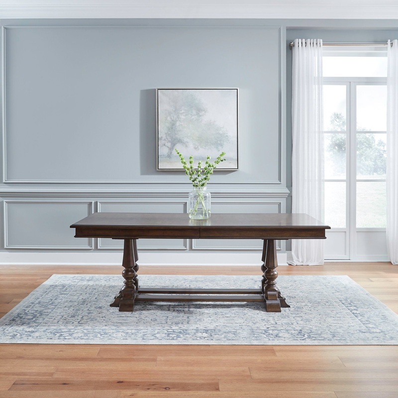 Arden Road – Trestle Table Set – Satin Cherry