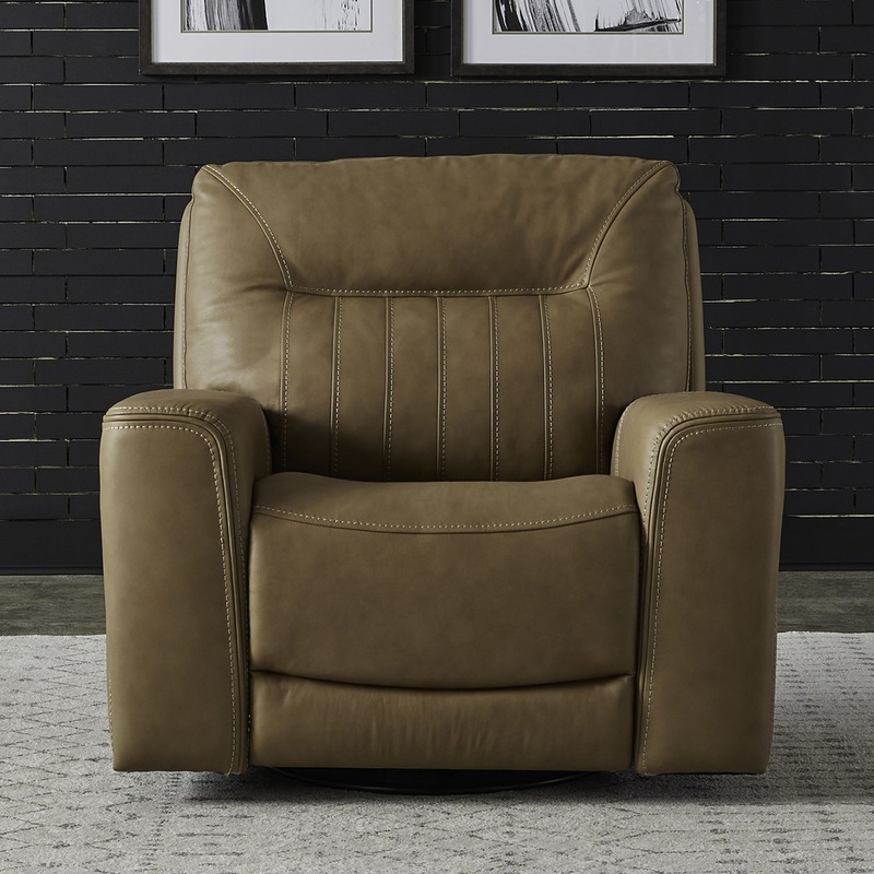 Bennett – Swivel Glider Recliner P2 – Butternut – Butternut Leather