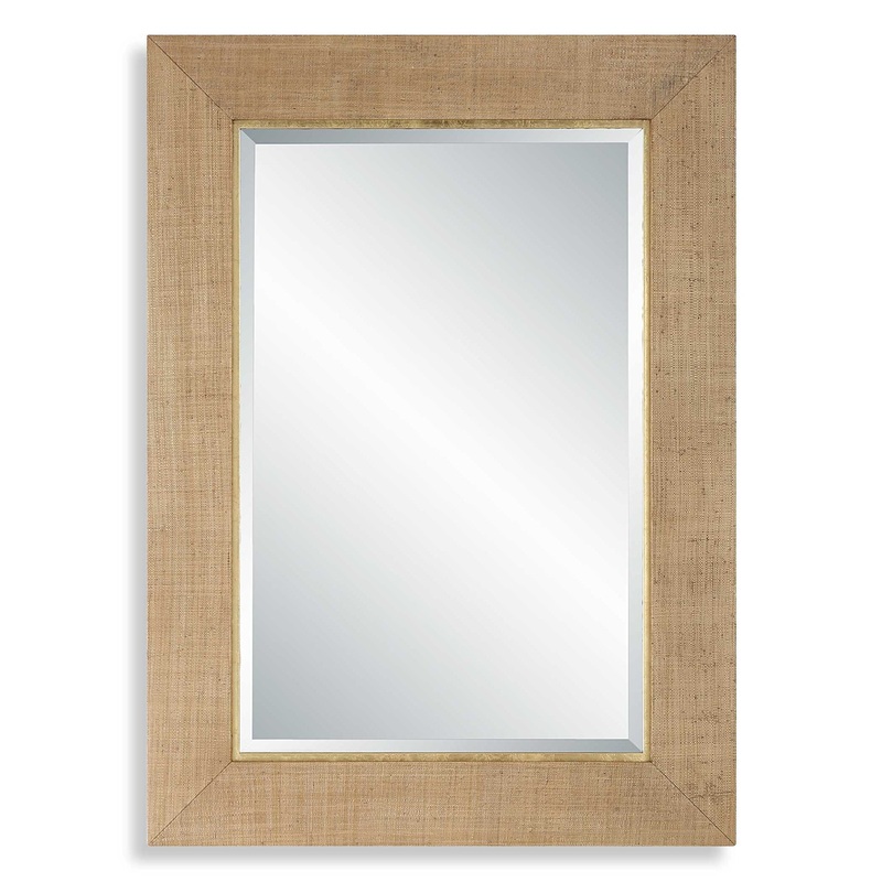 Bungalow – Grass Cloth Mirror – Light Brown