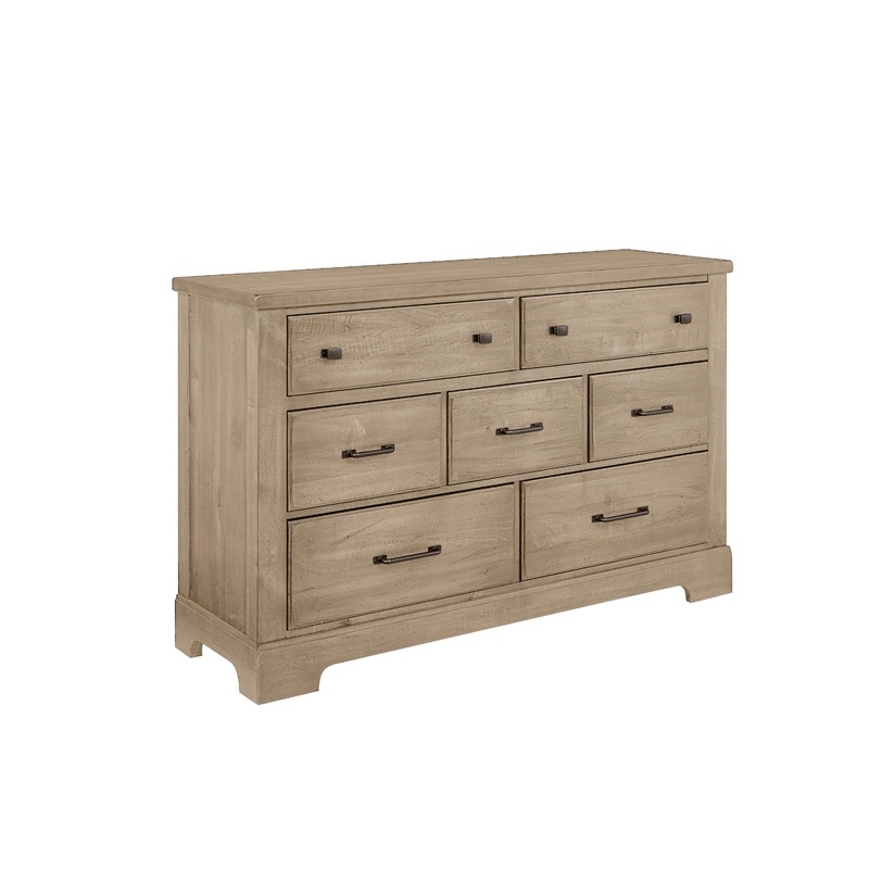 Cool Rustic – 7 Drawer Dresser – Clear Maple