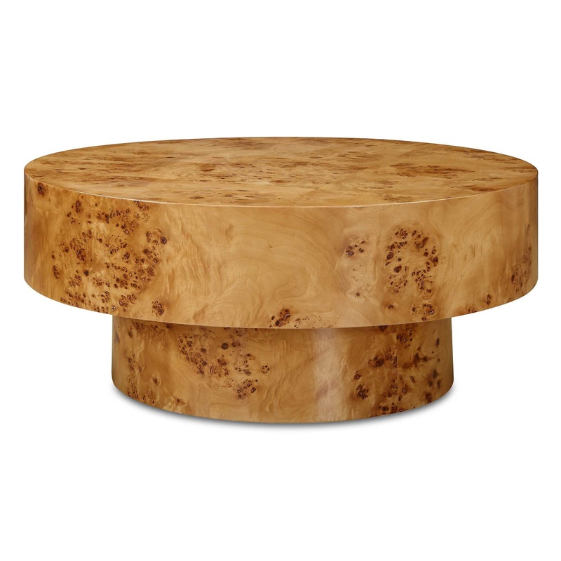 Knots – Poplar Round Coffee Table – Light Brown