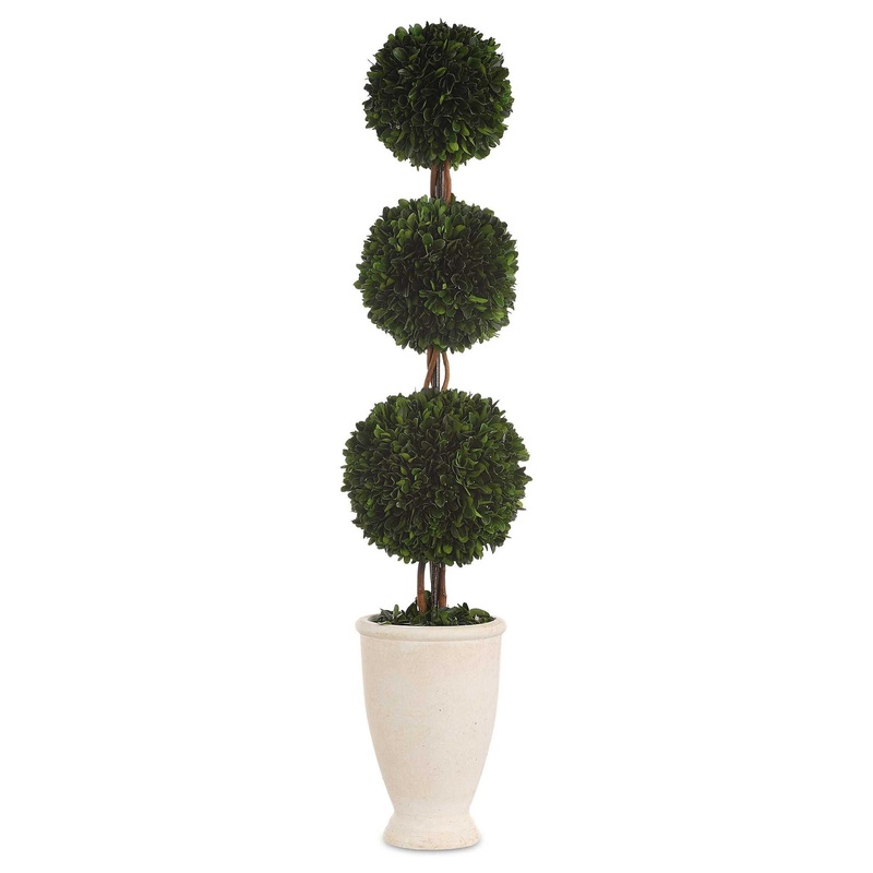 Preserved Boxwood – Triple Topiary – Green
