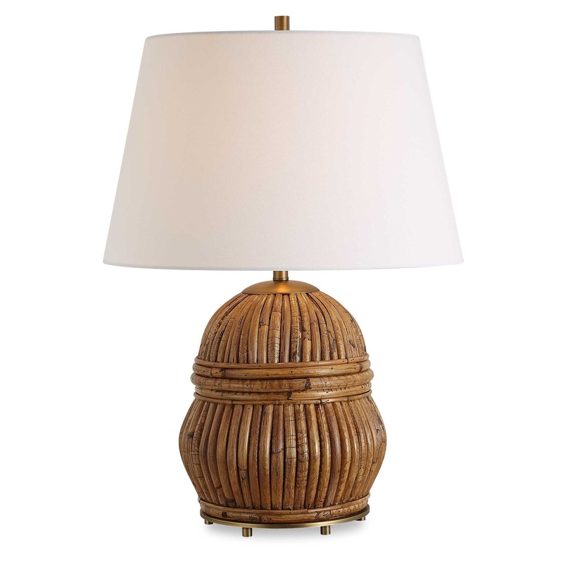 Reed – Honey Rattan Table Lamp – Light Brown