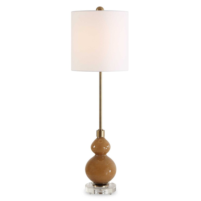 Sienna – Glass Buffet Lamp – Caramel