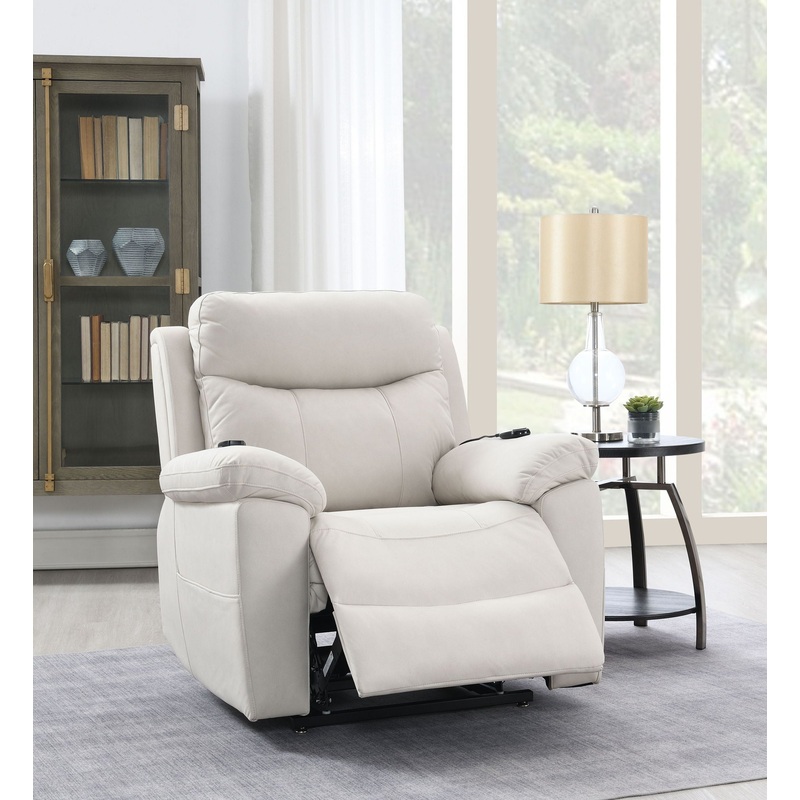 Chriki – Polished Microfiber Power Motion Recliner With Lift Heating Massage Chair
