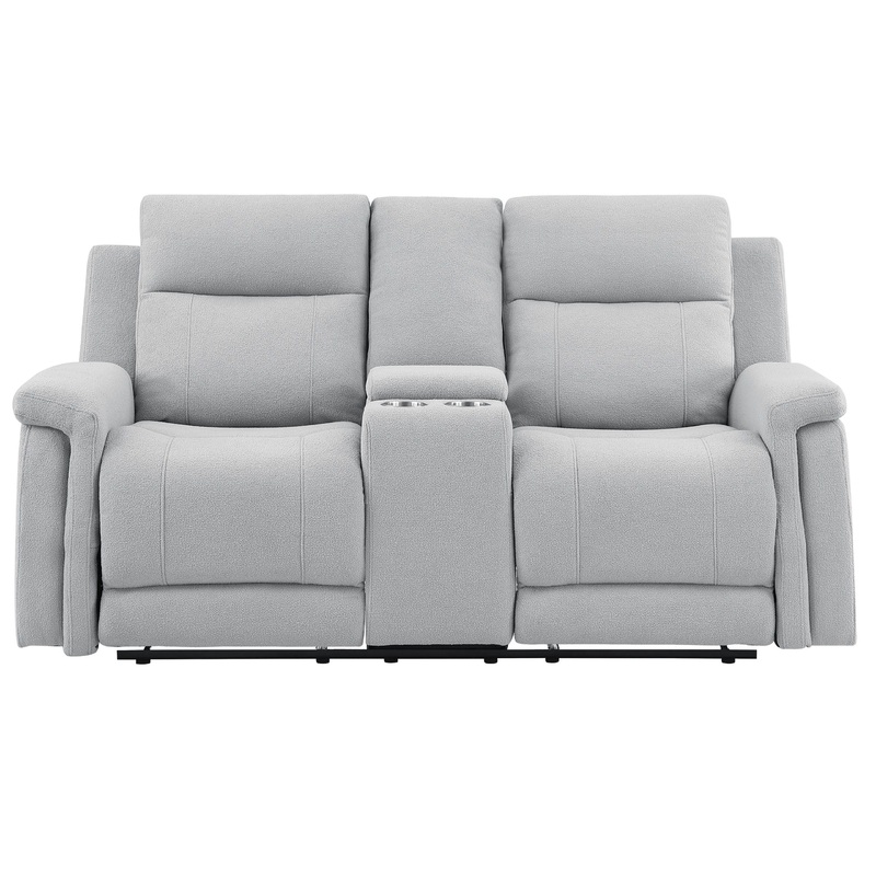 Eco – Console Reclining Loveseat – Gray