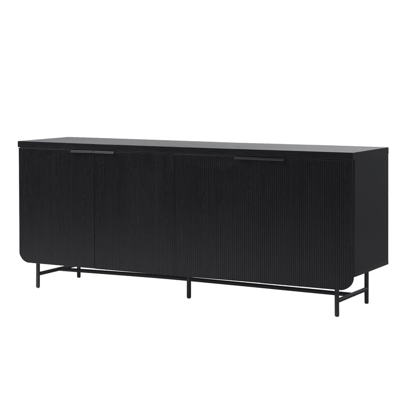 Modern Fluted Door Minimalist Storage Sideboard