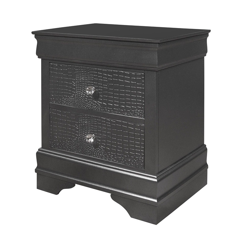 Shaker – Crocodile Metallic Nightstand