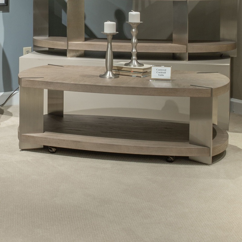 Harlow – Oval Cocktail Table – Light Brown
