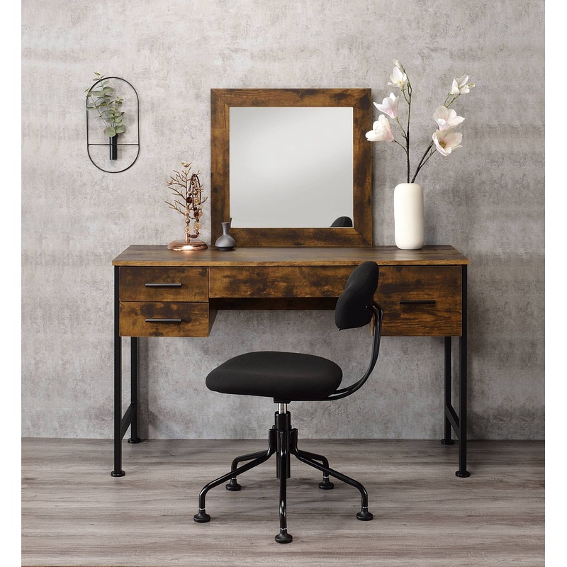 Juvanth – Rustic Vanity Desk Mirror – Oak