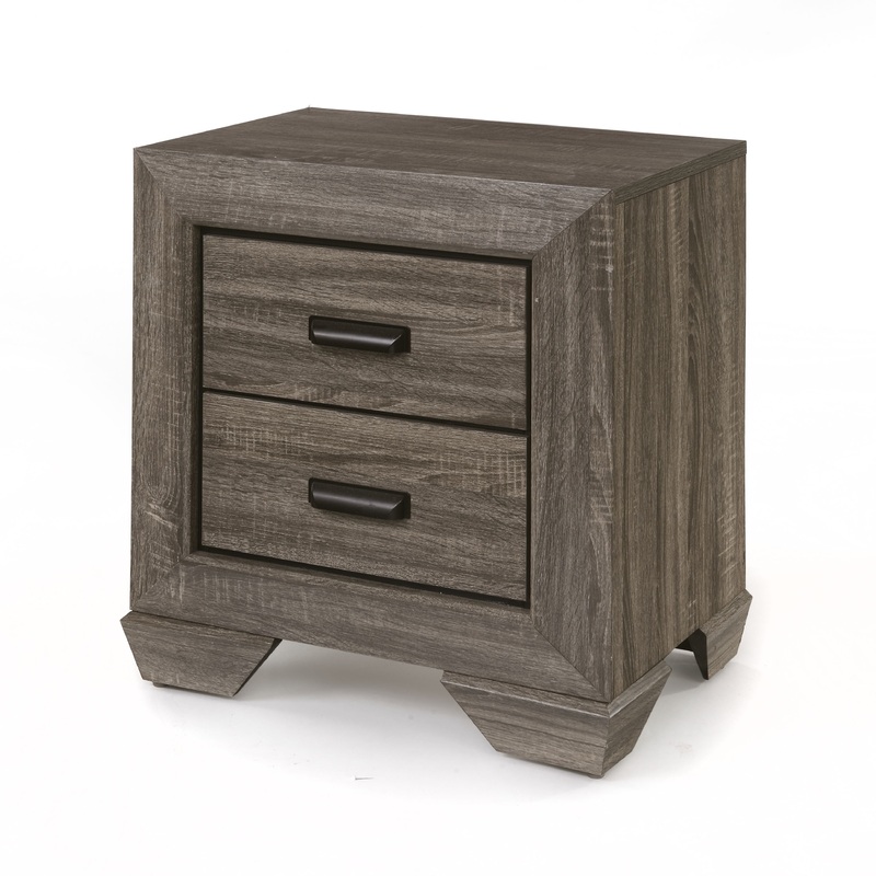 Lyndon – Weathered Grain Nightstand – Gray