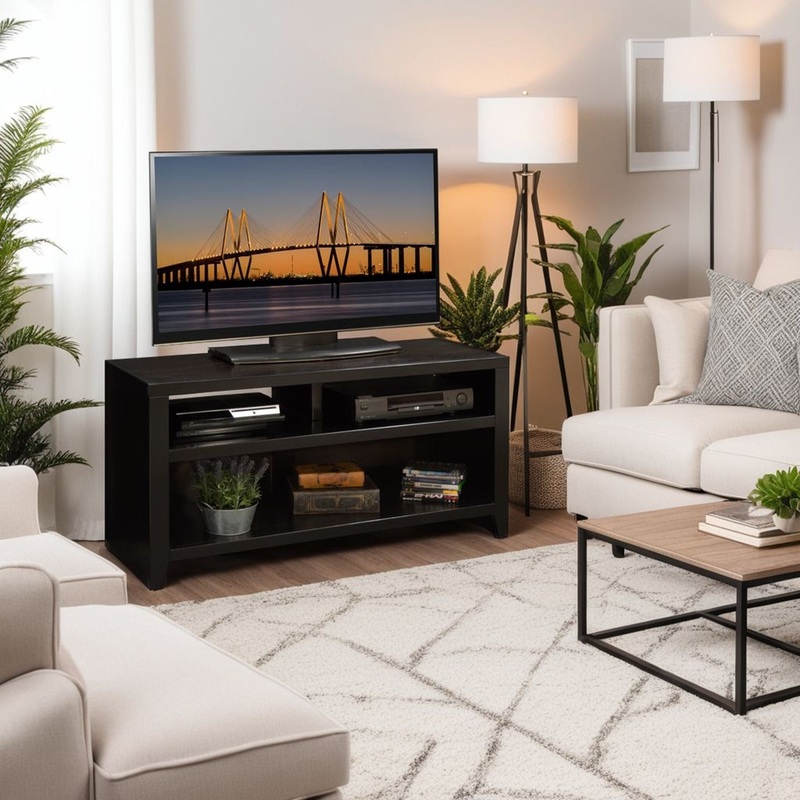 Urban Loft – TV Stand|Dark Brown|86″W x 18″D x 35″H|68″W x 18″D x 32″H|50″W x 18″D x 27″H