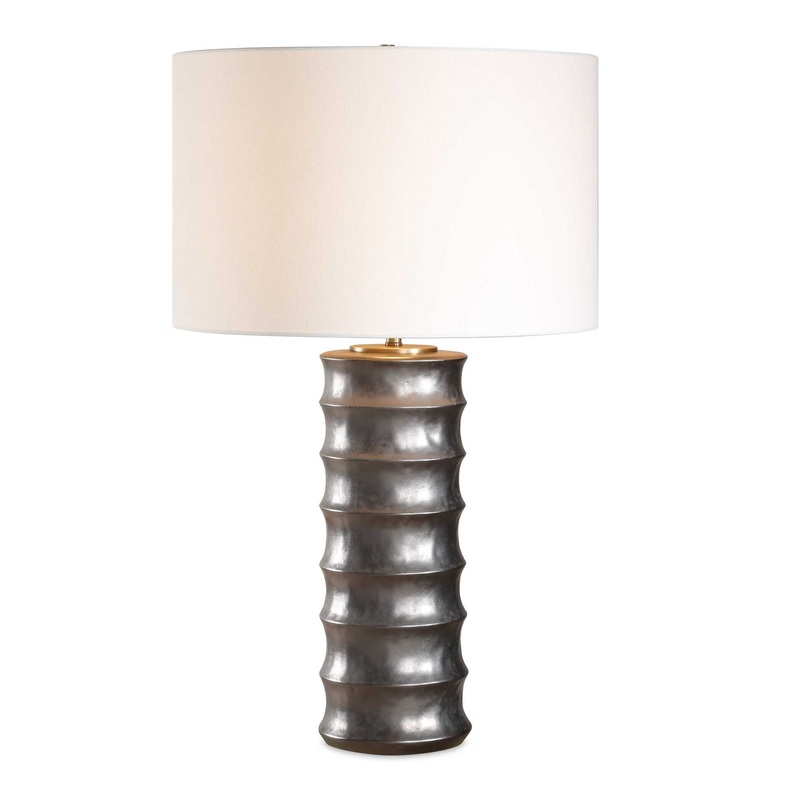 Corvair – Scalloped Table Lamp – Bronze