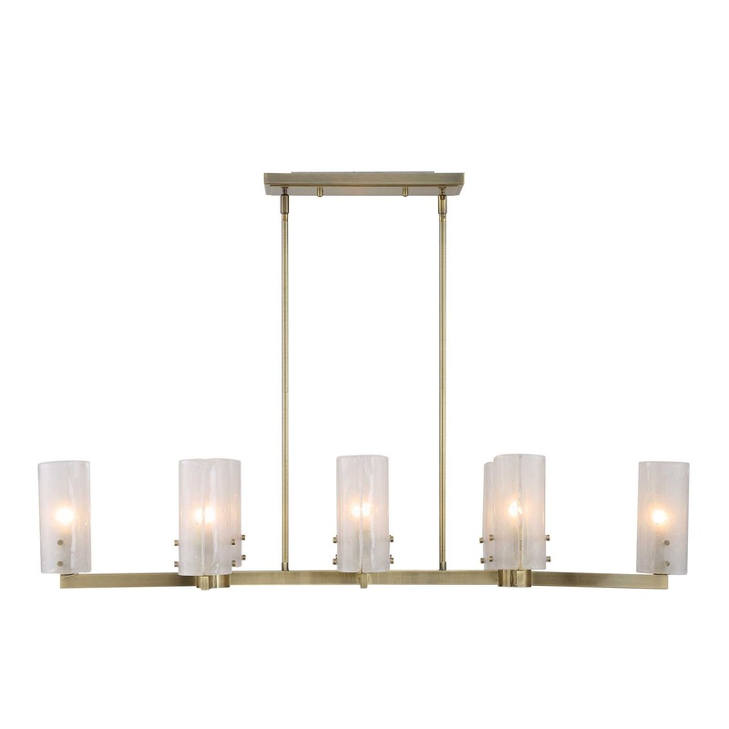 Mistie – 8 Light Linear Chandelier – Bronze
