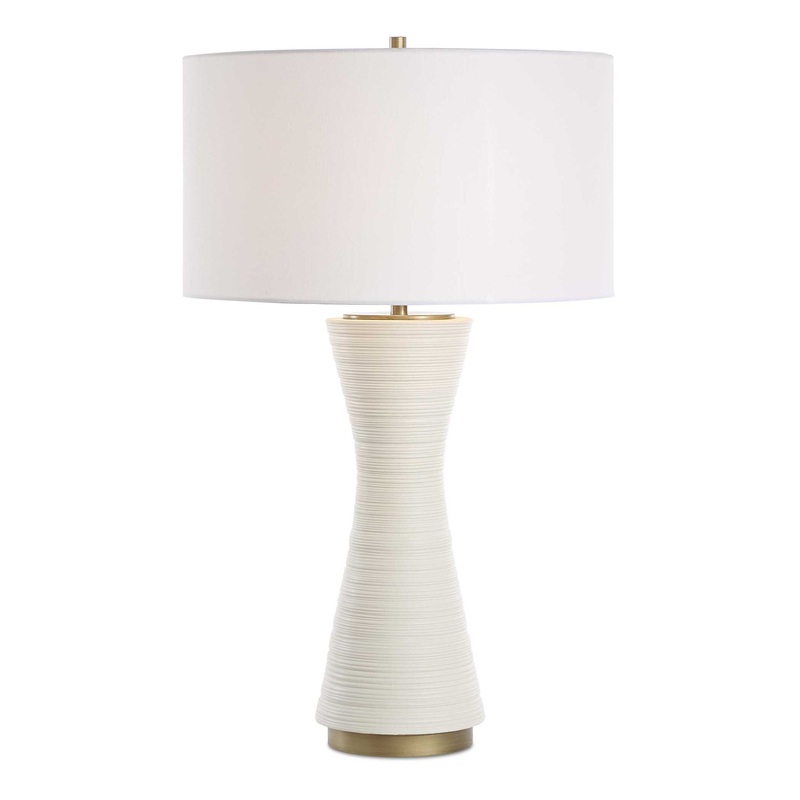 Ridgeline – Matte White Table Lamp – White