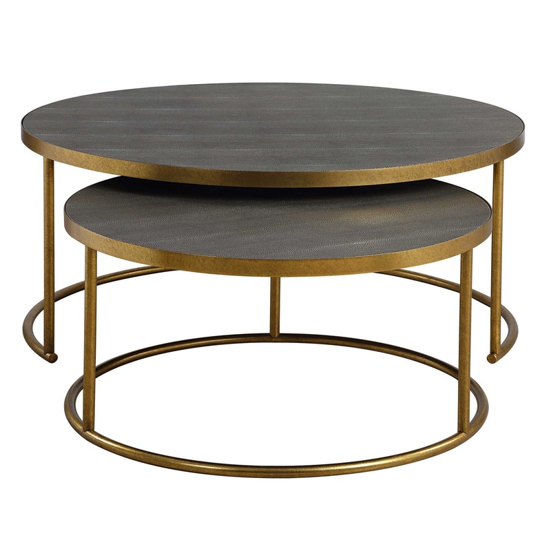 Aragon – Nesting Coffee Tables (Set of 2) – Gray
