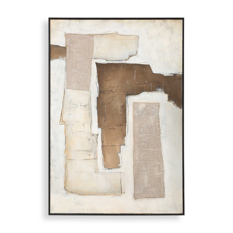 Interference – Hand Painted Canvas – Dark Brown