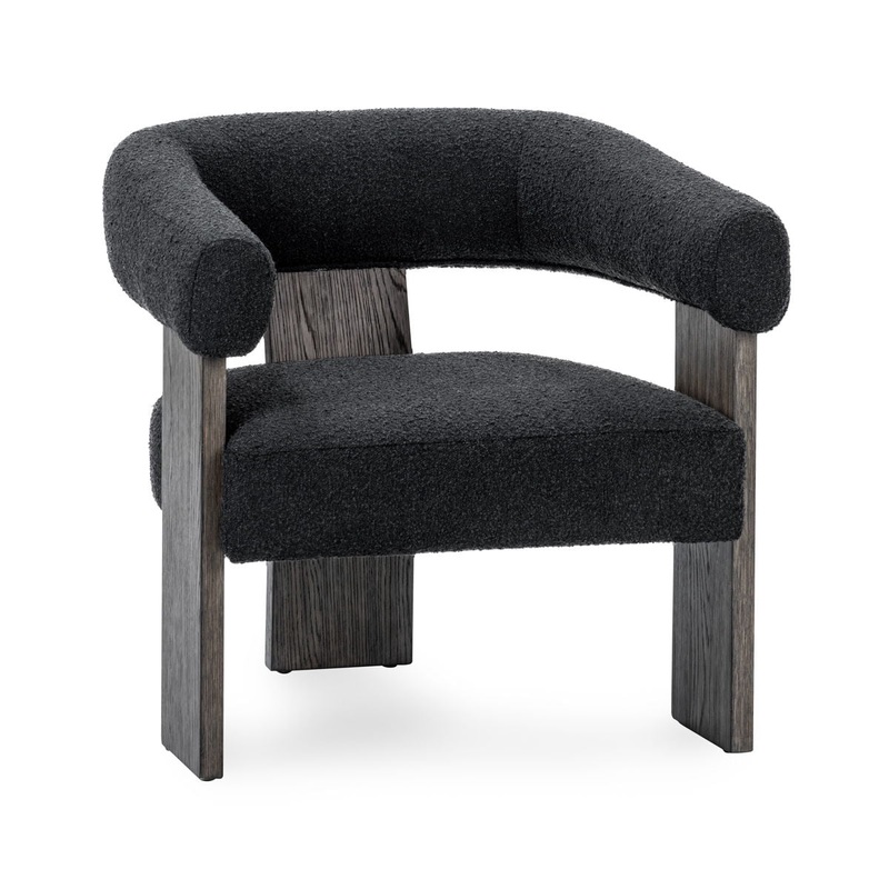 Julina – Upholstered Accent Chair – Charcoal