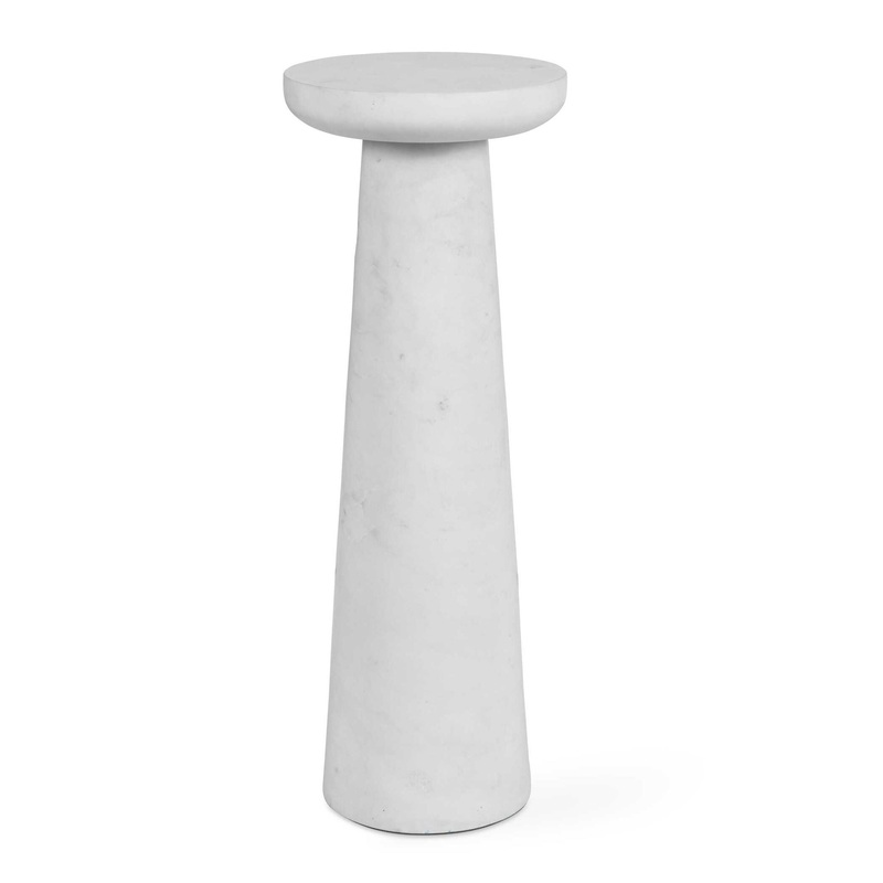 Lirra – Marble Drink Table – White