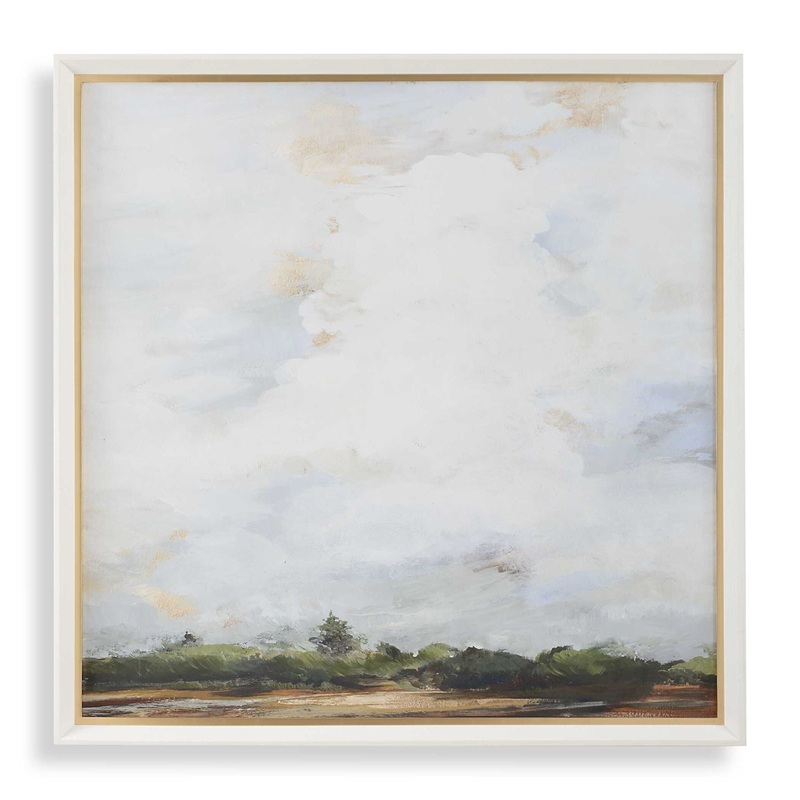 Whispering Cloudscapes – Landscape Print – Light Brown