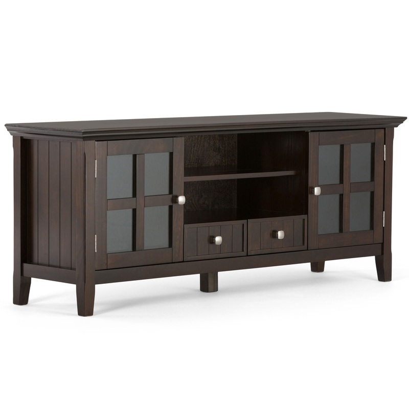 Acadian – TV Media Stand|White|Dark Brown|Gray|Black