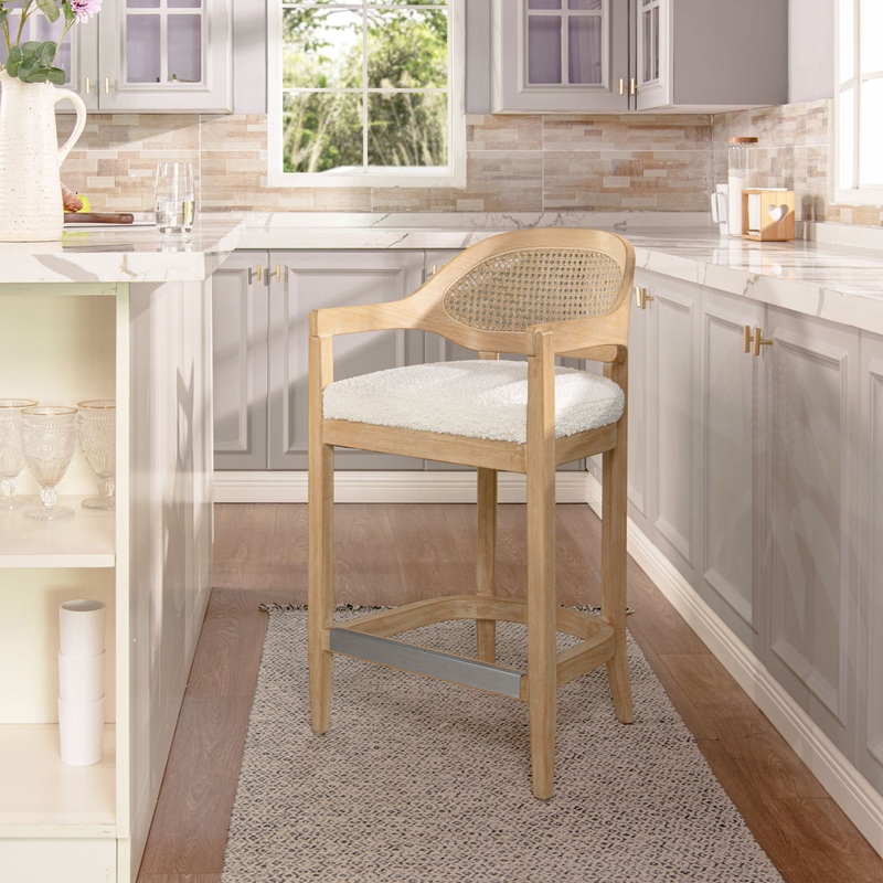 Americana – Mid-Century Modern Cane Back Counter Stool