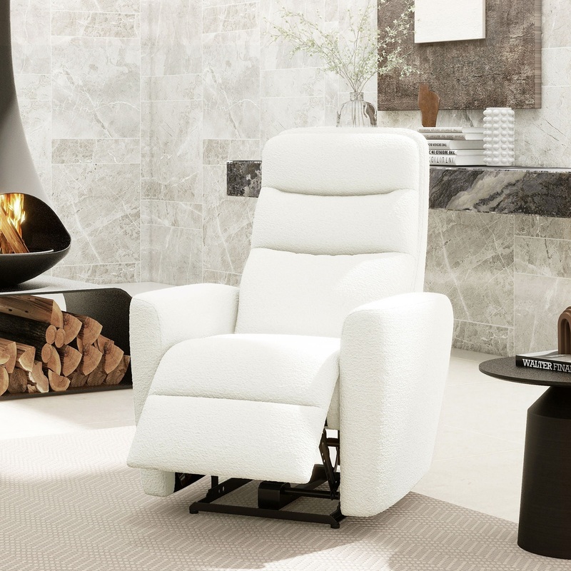 Bloomy – High Back Power Recliner Motion Chair – Chiffon White