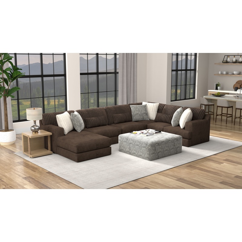 Logan – Cocktail Ottoman – Chocolate Brown