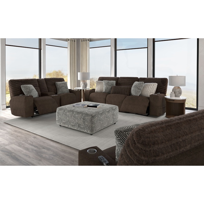 Zen – Castered Cocktail Ottoman – Chocolate