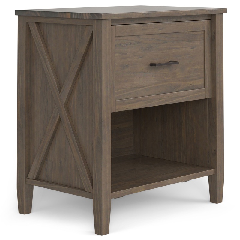 Ela – Bedside Table – Smoky Brown