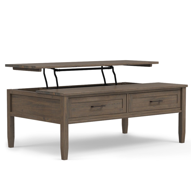 Ela – Lift Top Coffee Table – Smoky Brown