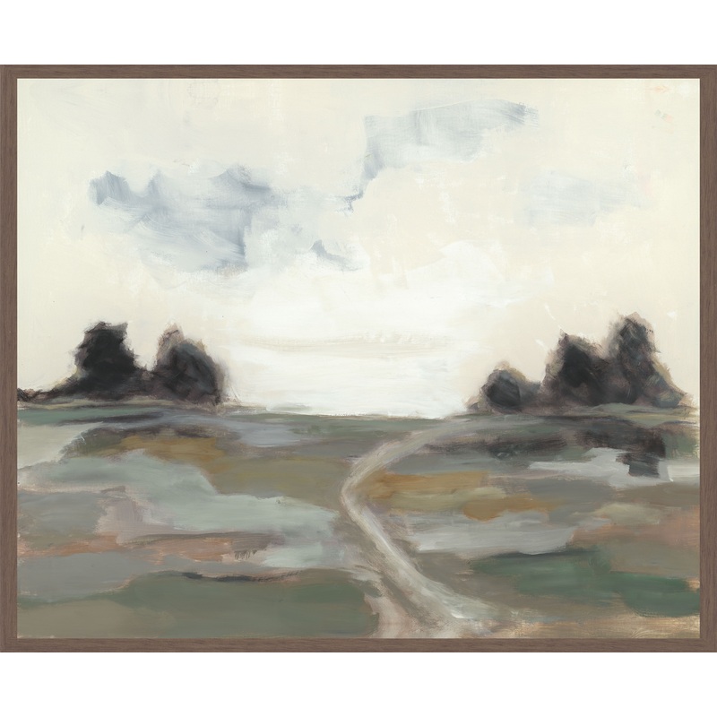 Field III – 48 x 72 Painting By Buddy Whitlock – Gray / White