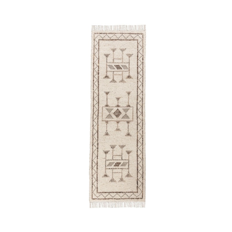 Gazi – 2.6′ x 8′ Area Rug – Ivory / Brown Multi