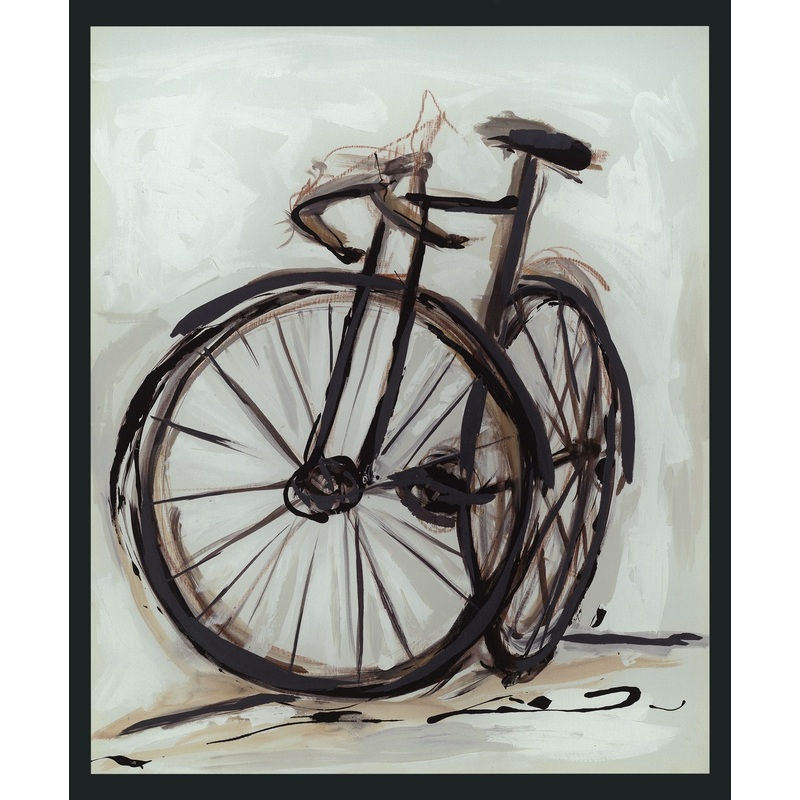 Pedal – 48 x 72 Painting By Buddy Whitlock – Black / Light Blue