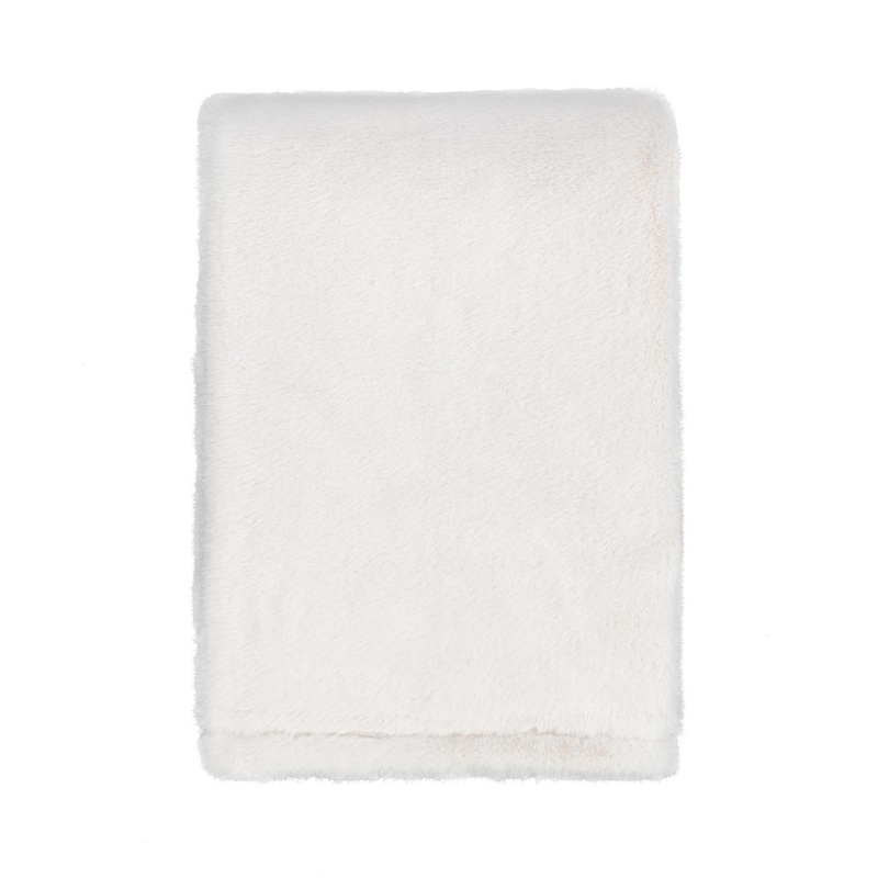 Throws – 50 x 70 TC Taiga Faux Fur Throw – Ivory
