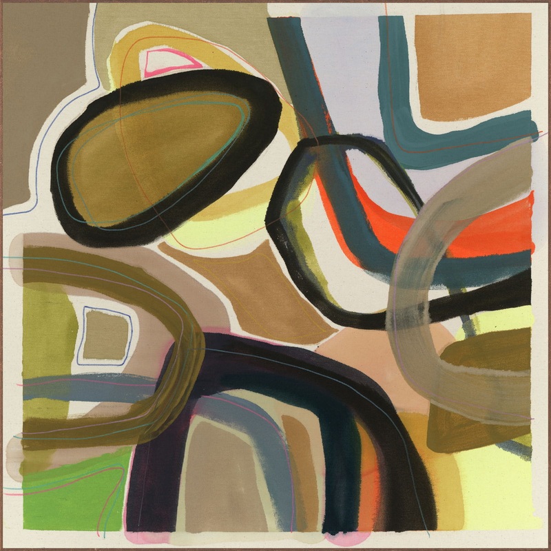 Toya II – 48 x 48 Painting Art By Buddy Whitlock – Green / Yellow