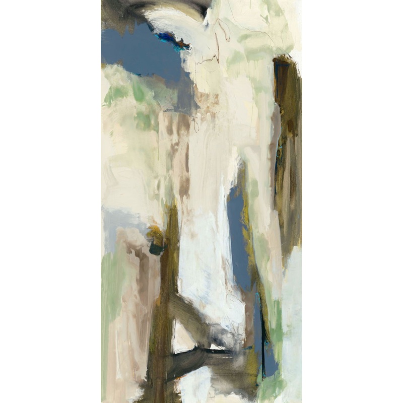 Verna – 36 x 72 Painting Art By Buddy Whitlock – Beige / Blue